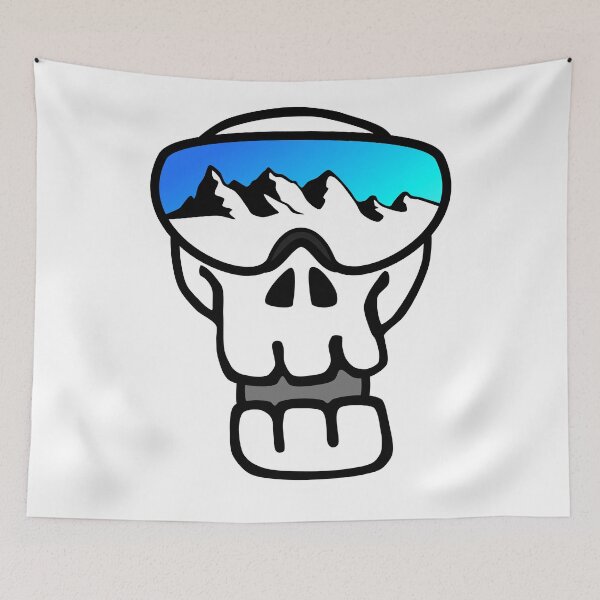 Item preview, Skiing Skull: Funny Digital Drawing with Goggles designed and sold by RiciPaneto.