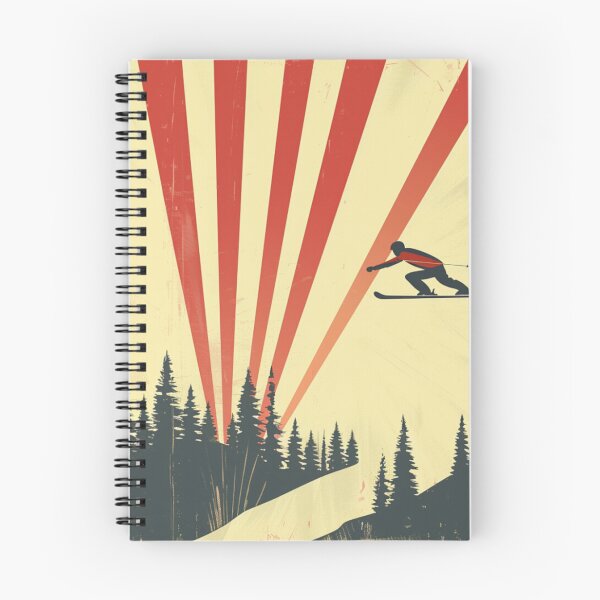 Item preview, Dynamic ski jump retro-inspired backdrop Active Outdoors Inspired Art designed and sold by CDC40.