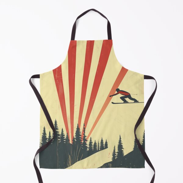 Item preview, Dynamic ski jump retro-inspired backdrop Active Outdoors Inspired Art designed and sold by CDC40.
