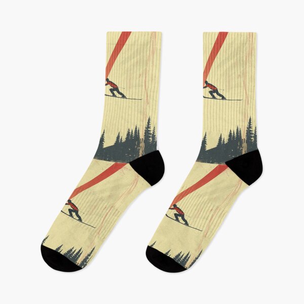 Item preview, Dynamic ski jump retro-inspired backdrop Active Outdoors Inspired Art designed and sold by CDC40.