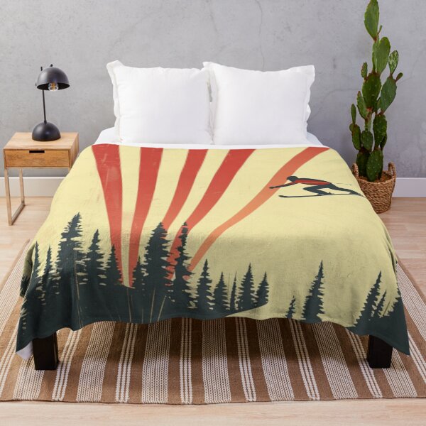 Item preview, Dynamic ski jump retro-inspired backdrop Active Outdoors Inspired Art designed and sold by CDC40.