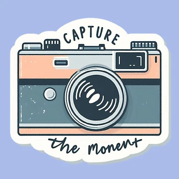 Imagen de la obra Capture Style: Aesthetic Camera Sticker Design de StickerStudio27