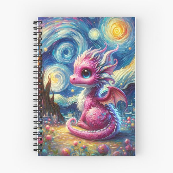 Item preview, Rose-Colored Wyrmling Painting designed and sold by Blink Art Studio.