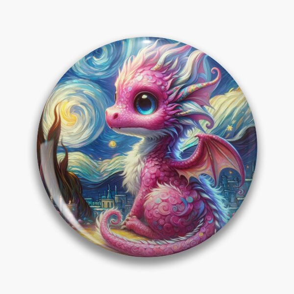 Item preview, Rose-Colored Wyrmling Painting designed and sold by Blink Art Studio.