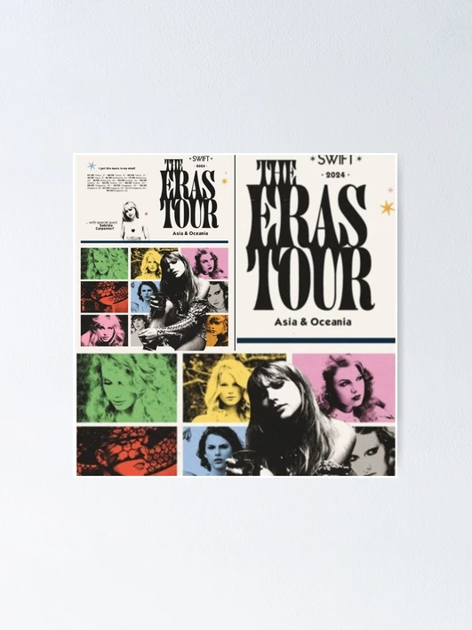 ミュージシャン THE ERAS TOUR LITHOGRAPH POSTER REPRINT Taylor Swift The Eras Tour Poster