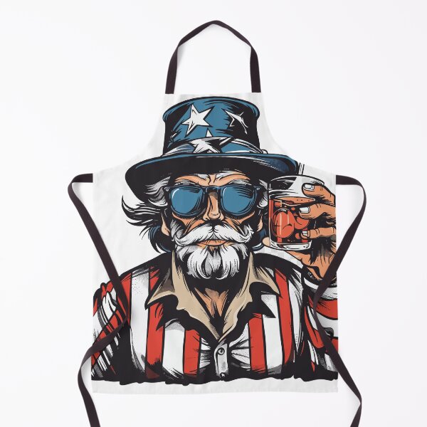Item preview, Gruff Uncle Sam with a drink in his hand designed and sold by lawsonlee.