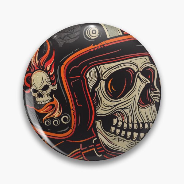 Item preview, Skull with Flame Helmet designed and sold by chi3-jp.