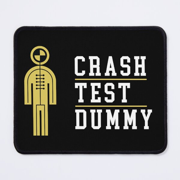 Item preview, Crash Test Dummy Stickman Yellow Safety Testman with White Light Text and Yellow Line Separated designed and sold by activlifewear.