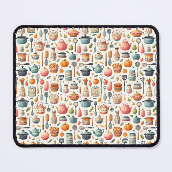 Item preview, Scandinavian Folk Art kitchen utensils pattern by heidiannemorris designed and sold by FOLK ART FUSION by heidiannemorris.