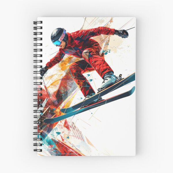 Item preview, Dynamic ski jumper mid flight  Active Outdoors Inspired Art designed and sold by CDC40.