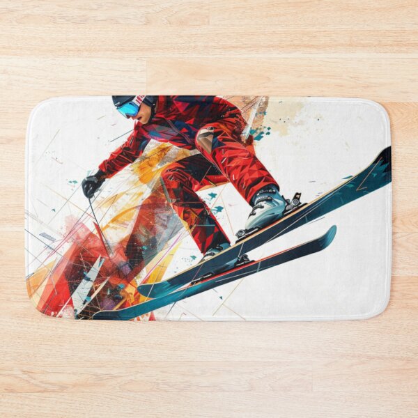 Item preview, Dynamic ski jumper mid flight  Active Outdoors Inspired Art designed and sold by CDC40.