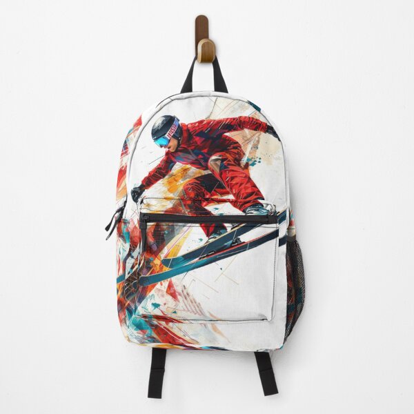 Item preview, Dynamic ski jumper mid flight Active Outdoors Inspired Art designed and sold by CDC40.