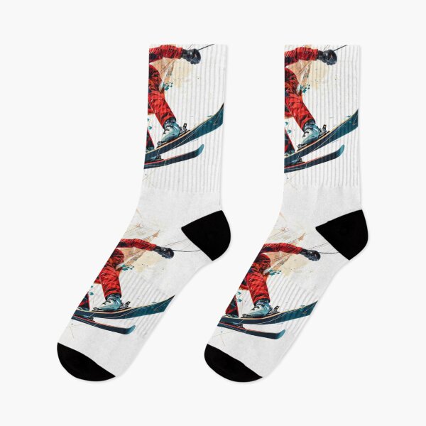 Item preview, Dynamic ski jumper mid flight  Active Outdoors Inspired Art designed and sold by CDC40.