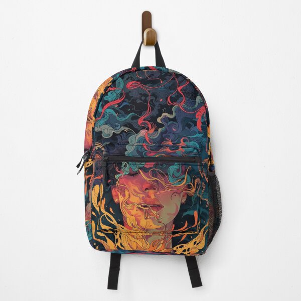 Artikelvorschau, Surreale Wellen: Fantasy-Pop-Art-Porträt entworfen und verkauft von 33wolvesdesigns.
