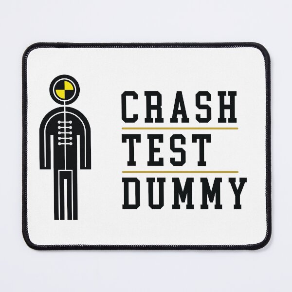 Item preview, Crash Test Dummy Stickman Yellow Safety Testman with White Light Text and Yellow Line Separated designed and sold by activlifewear.
