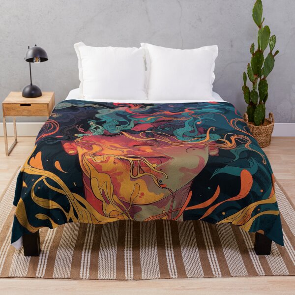 Item preview, Surreal Waves: Fantasy Pop Art Portrait designed and sold by 33wolvesdesigns.