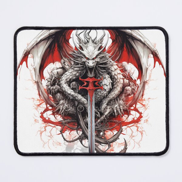 Item preview, Tattoo Style Dragon designed and sold by Lucy Goosy Art.