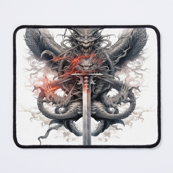 Item preview, Tattoo Style Dragon designed and sold by Lucy Goosy Art.