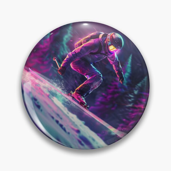 Item preview, Dynamic ski jump neon accents  Active Outdoors Inspired Art designed and sold by CDC40.