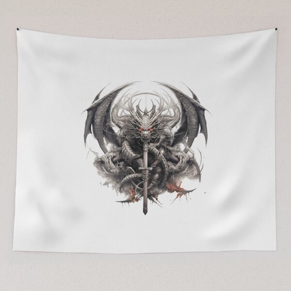 Item preview, Tattoo Style Dragon designed and sold by Lucy Goosy Art.
