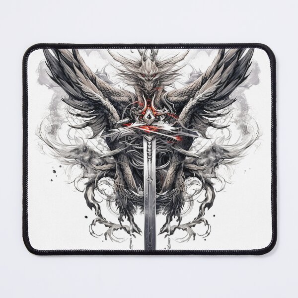 Item preview, Tattoo Style Dragon designed and sold by Lucy Goosy Art.
