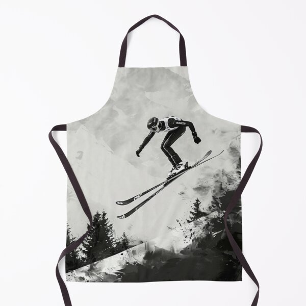 Item preview, Dynamic ski jump monochrome colour palette Active Outdoors Inspired Art designed and sold by CDC40.