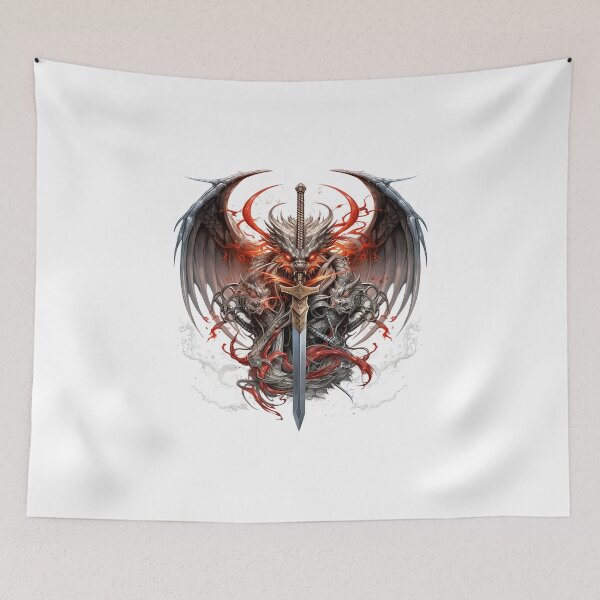 Item preview, Tattoo Style Dragon designed and sold by Lucy Goosy Art.