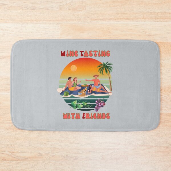 Item preview, Wine tasting with friends on the beach. designed and sold by MCanderart.