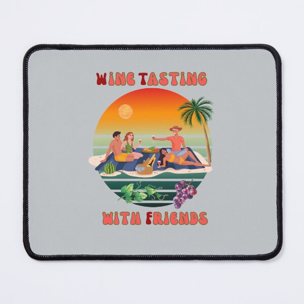Item preview, Wine tasting with friends on the beach. designed and sold by MCanderart.