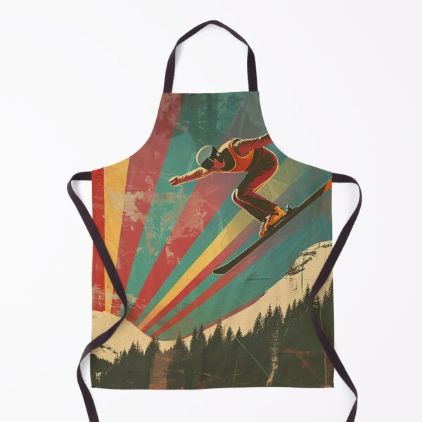 Item preview, Dynamic ski jump retro-inspired backdrop Active Outdoors Inspired Art designed and sold by CDC40.