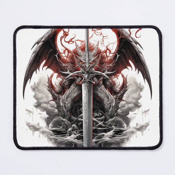 Item preview, Tattoo Style Dragon designed and sold by Lucy Goosy Art.
