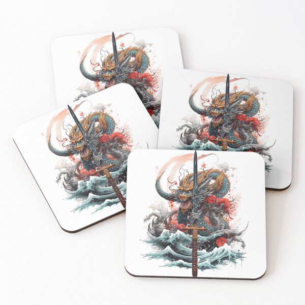 Item preview, Tattoo Style Dragon designed and sold by Lucy Goosy Art.
