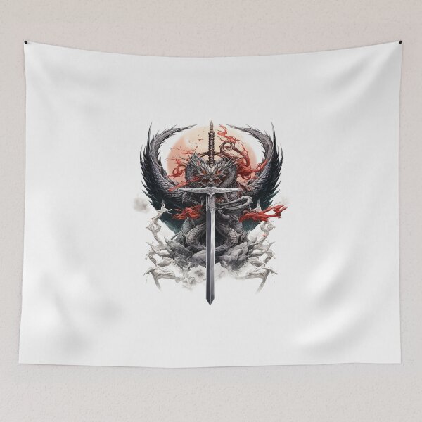 Item preview, Tattoo Style Dragon designed and sold by Lucy Goosy Art.