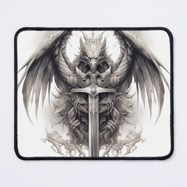 Item preview, Tattoo Style Dragon designed and sold by Lucy Goosy Art.