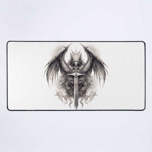 Item preview, Tattoo Style Dragon designed and sold by Lucy Goosy Art.