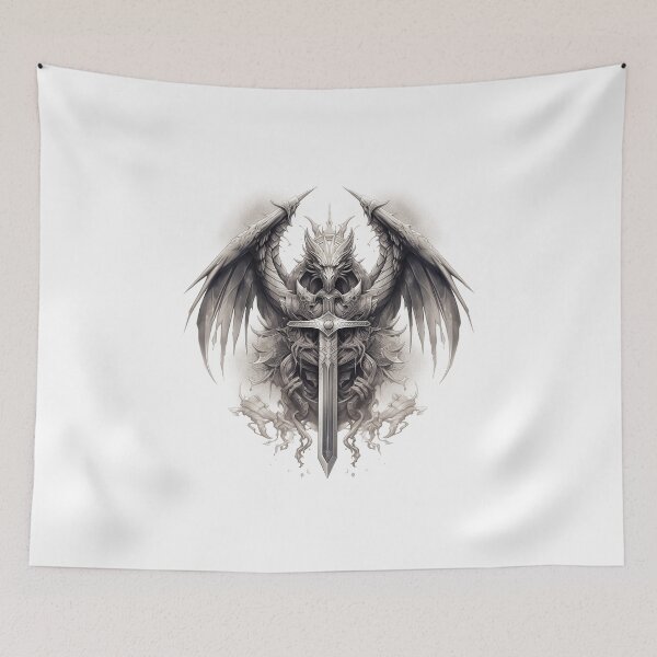 Item preview, Tattoo Style Dragon designed and sold by Lucy Goosy Art.