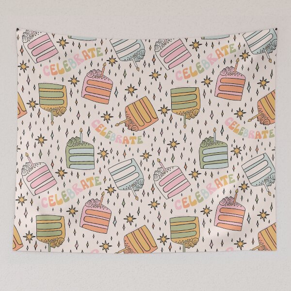 Item preview, Rainbow Cake Print designed and sold by doodlebymeg.