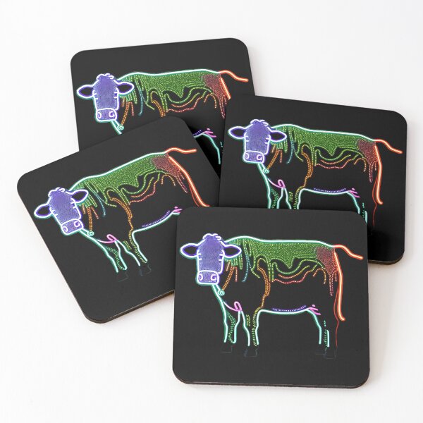 Item preview, Purple Head Neon Cow designed and sold by Zenvo.