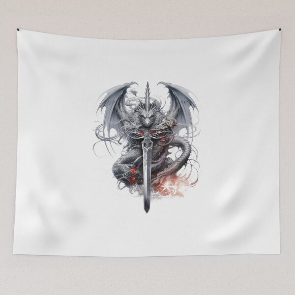 Item preview, Tattoo Style Dragon designed and sold by Lucy Goosy Art.