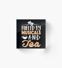 Bloque acrílico Impulsado por musicales y té