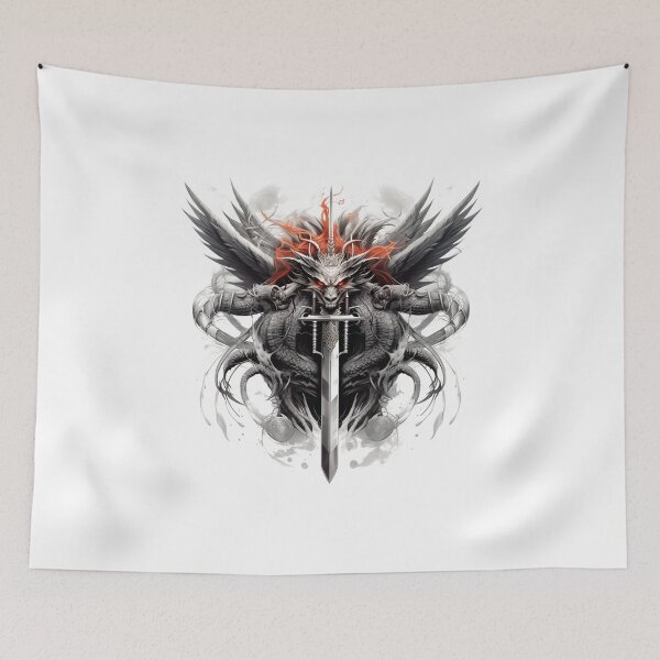 Item preview, Tattoo Style Dragon designed and sold by Lucy Goosy Art.