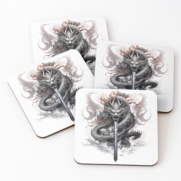 Item preview, Tattoo Style Dragon designed and sold by Lucy Goosy Art.