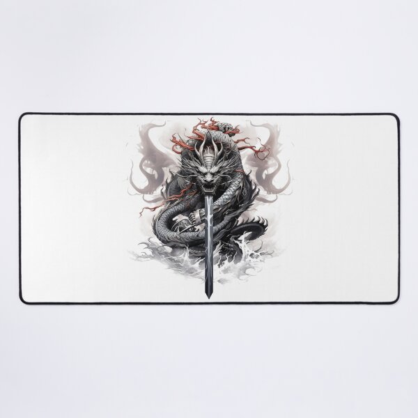 Item preview, Tattoo Style Dragon designed and sold by Lucy Goosy Art.