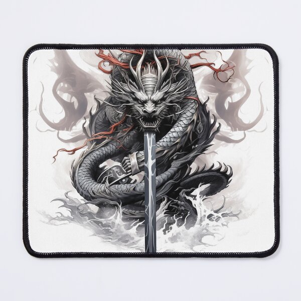 Item preview, Tattoo Style Dragon designed and sold by Lucy Goosy Art.