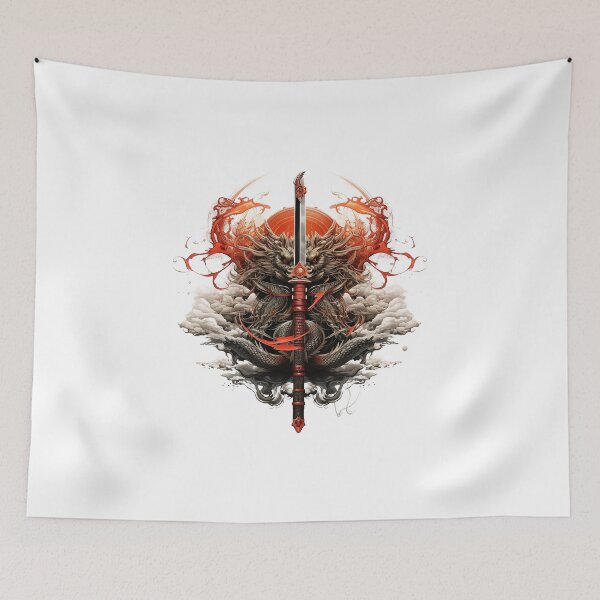 Item preview, Tattoo Style Dragon designed and sold by Lucy Goosy Art.
