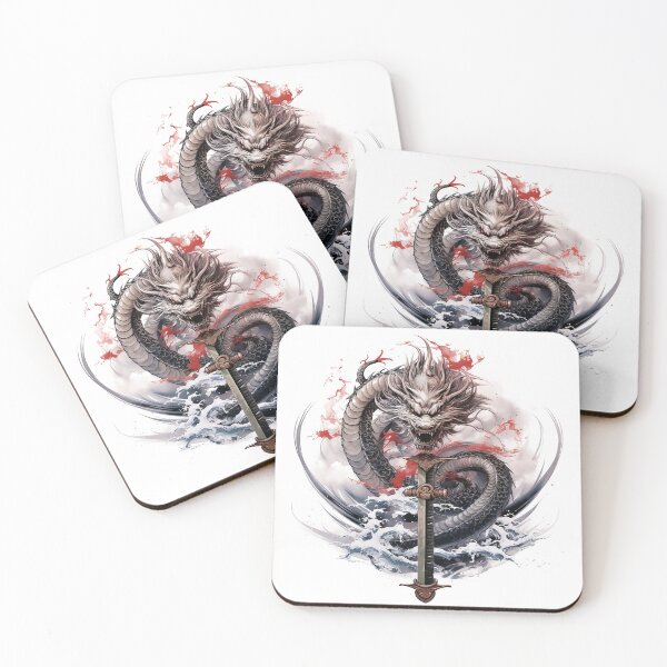 Item preview, Tattoo Style Dragon designed and sold by Lucy Goosy Art.