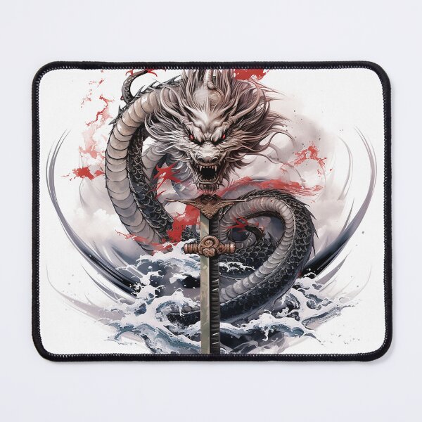 Item preview, Tattoo Style Dragon designed and sold by Lucy Goosy Art.