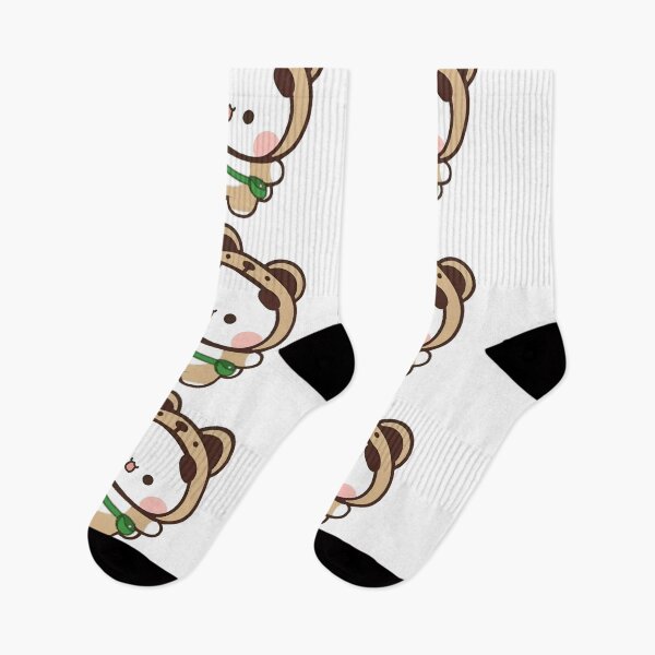Aperçu de l'œuvre Mignon drôle humour vacances cadeau d'anniversaire beaux chats ami petite amie Panda Bear Brownie Sugar BuBu DuDu Mochi Lait pêche Valentine Noël goma Couple v2 créée et vendue par OceanLiveArts.