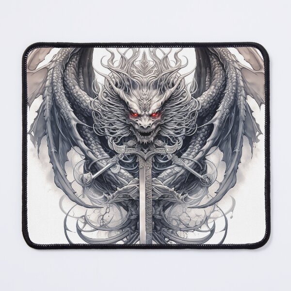 Item preview, Tattoo Style Dragon designed and sold by Lucy Goosy Art.
