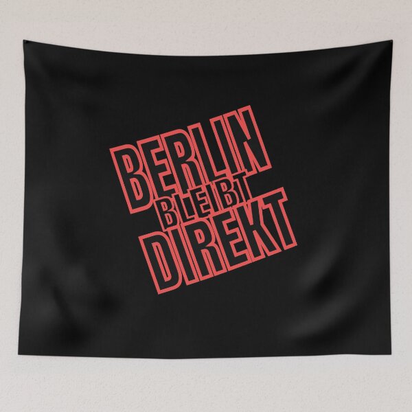 Item preview, Berlin stays direct Berlin slogan motif designed and sold by Ecmoprints.